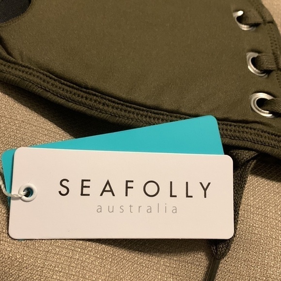 Seafolly Inka Rib Lace Up Bikini Top - Picture 7 of 8